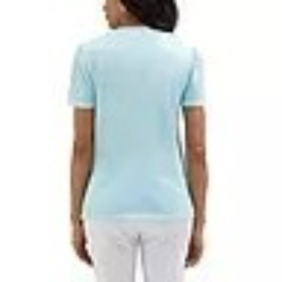 Rafaella Womens‎ Light Blue V-Neck Short Sleeve Top LG NWT - Picture 7 of 10